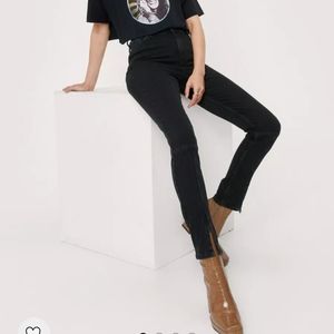 Split Hem High Waisted Skinny Jeans